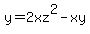 y=2xz%5E2-xy