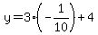 y=3%28-1%2F10%29%2B4