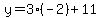 y=3%28-2%29%2B11