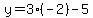 y=3%28-2%29-5