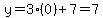 y=3%280%29%2B7=7