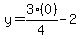 y=3%280%29%2F4-2
