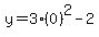 y=3%280%29%5E2-2