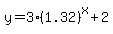 y=3%281.32%29%5Ex%2B2