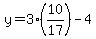 y=3%2810%2F17%29-4