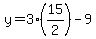 y=3%2815%2F2%29-9