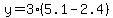 y=3%285.1-2.4%29
