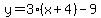 y=3%28x%2B4%29-9