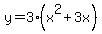 y=3%28x%5E2%2B3x%29