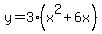 y=3%28x%5E2%2B6x%29