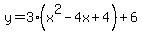y=3%28x%5E2+-+4x+%2B+4%29+%2B+6