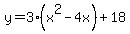 y=3%28x%5E2-4x%29%2B+18