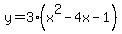 y=3%28x%5E2-4x-1%29