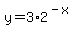 y=3%2A2%5E%28-x%29