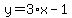 y=3%2Ax-1