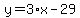 y=3%2Ax-29