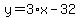 y=3%2Ax-32