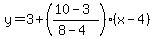 y=3%2B%28%2810-3%29%2F%288-4%29%29%28x-4%29