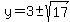 y=3%2B-sqrt%2817%29
