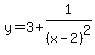 y=3%2B1%2F%28x-2%29%5E2