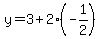 y=3%2B2%28-1%2F2%29