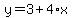 y=3%2B4%2Ax