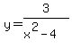 y=3%2F%28x%5E2-4%29