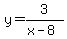 y=3%2F%28x-8%29