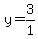y=3%2F1