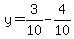 y=3%2F10-4%2F10