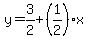 y=3%2F2%2B%281%2F2%29%2Ax