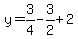 y=3%2F4-3%2F2%2B2