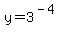 y=3%5E%28-4%29