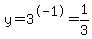 y=3%5E-1=1%2F3