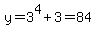 y=3%5E4%2B3=84