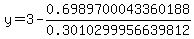 y=3-0.6989700043360188%2F0.3010299956639812