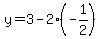 y=3-2%28-1%2F2%29
