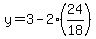y=3-2%2824%2F18%29