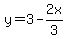 y=3-2x%2F3