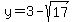 y=3-sqrt%2817%29