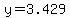 y=3.429
