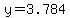 y=3.784