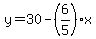y=30-%286%2F5%29%2Ax