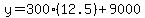 y=300%2812.5%29%2B9000