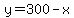 y=300-x