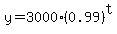 y=3000%280.99%29%5Et