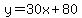 y=30x%2B80