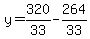 y=320%2F33-264%2F33