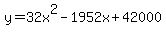 y=32x%5E2-1952x%2B42000