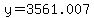 y=3561.007
